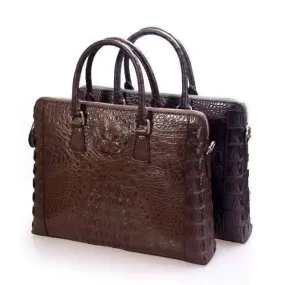 Crocodile Leather Briefcase - Messenger, Laptop & Business Bags | Rossieviren