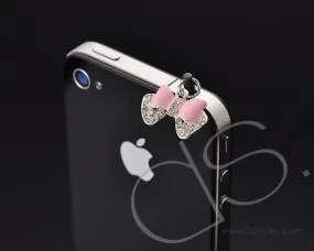 Crystal Headphone Jack Plug - Bow