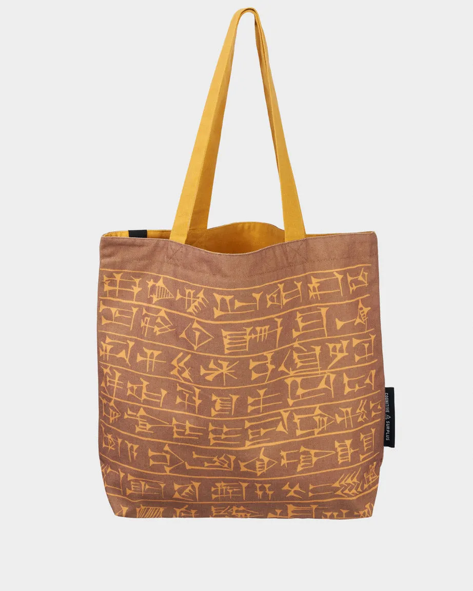 Cuneiform Canvas Shoulder Tote