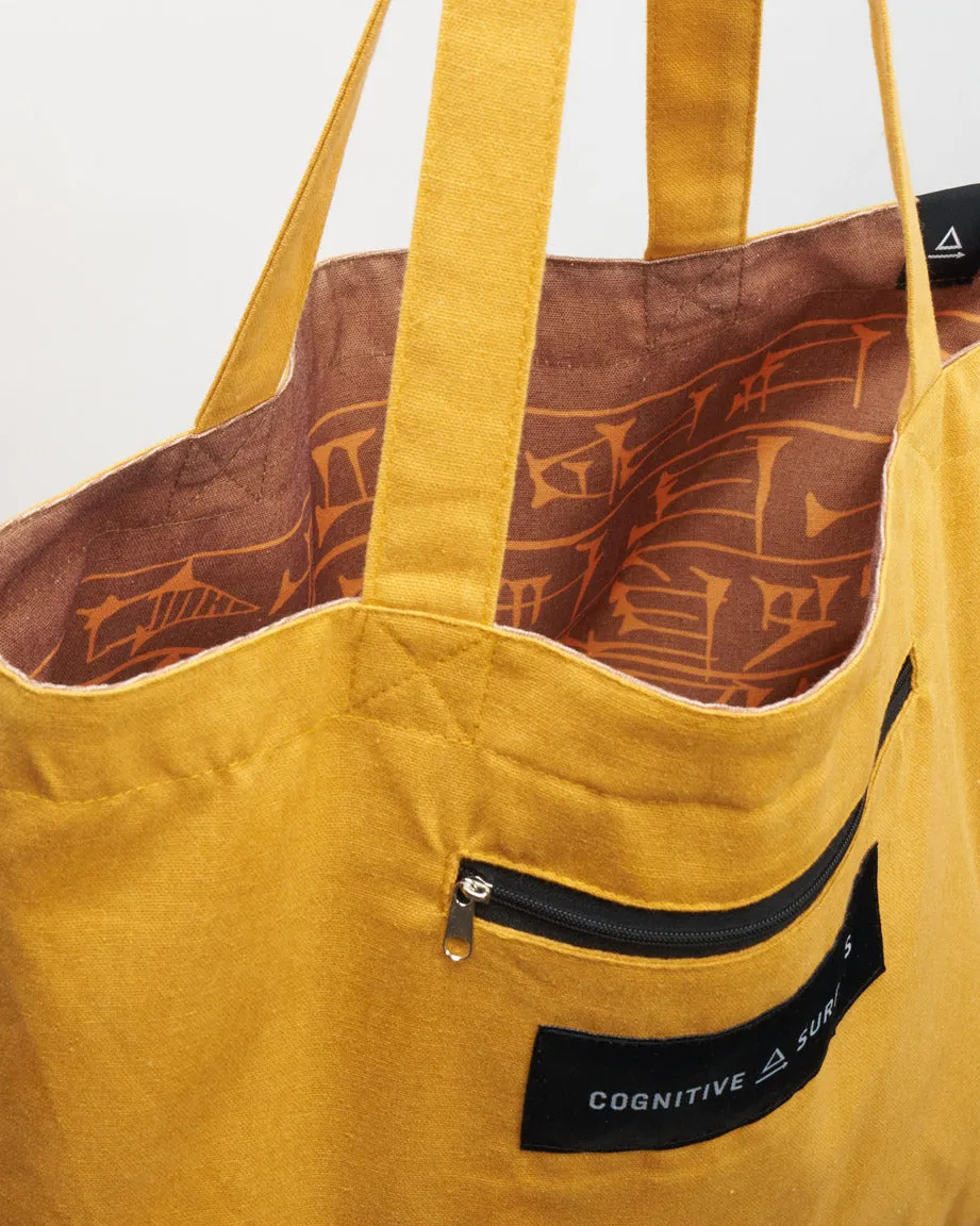 Cuneiform Canvas Shoulder Tote