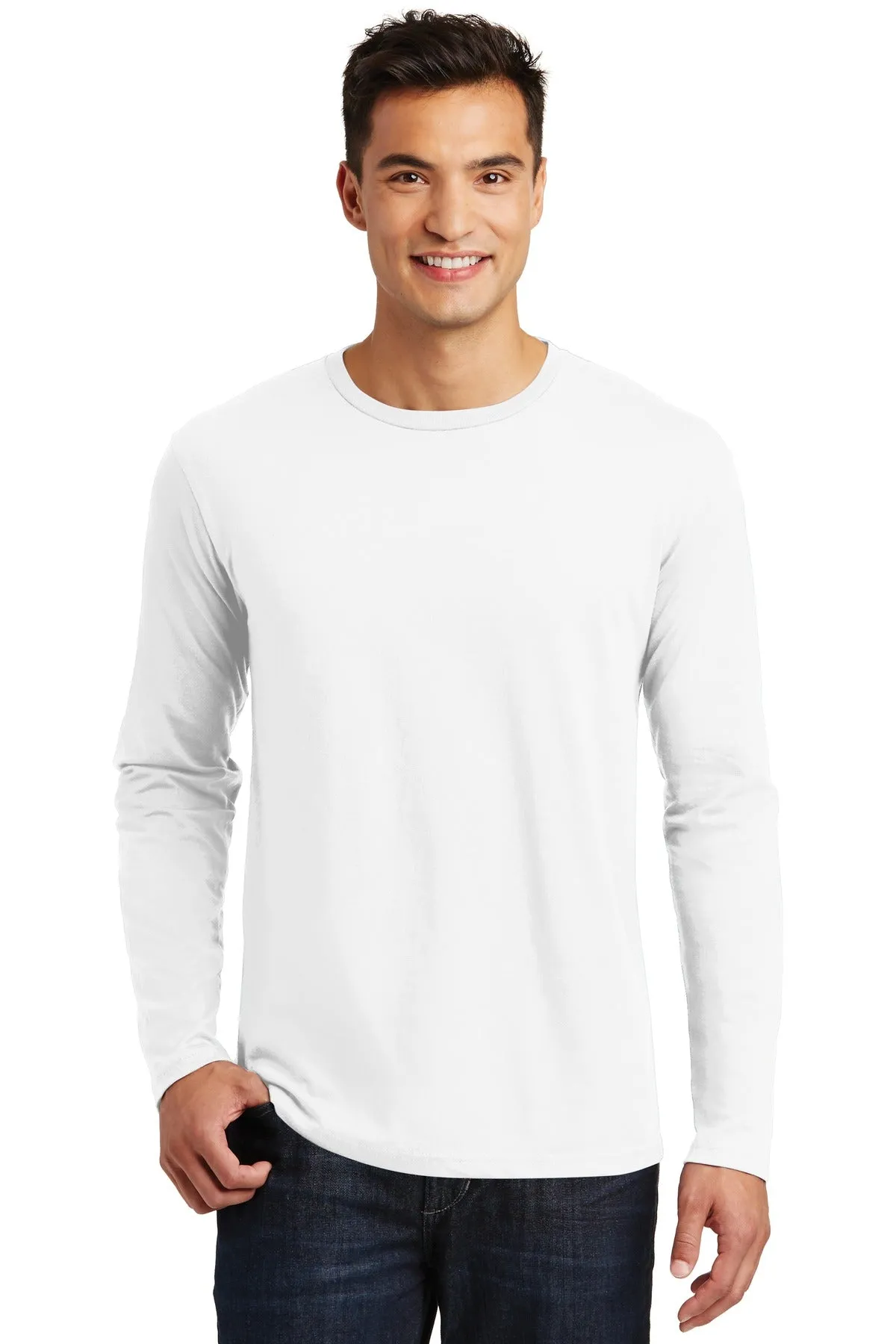 Custom Embroidered - District ® Perfect Weight® Long Sleeve Tee. DT105