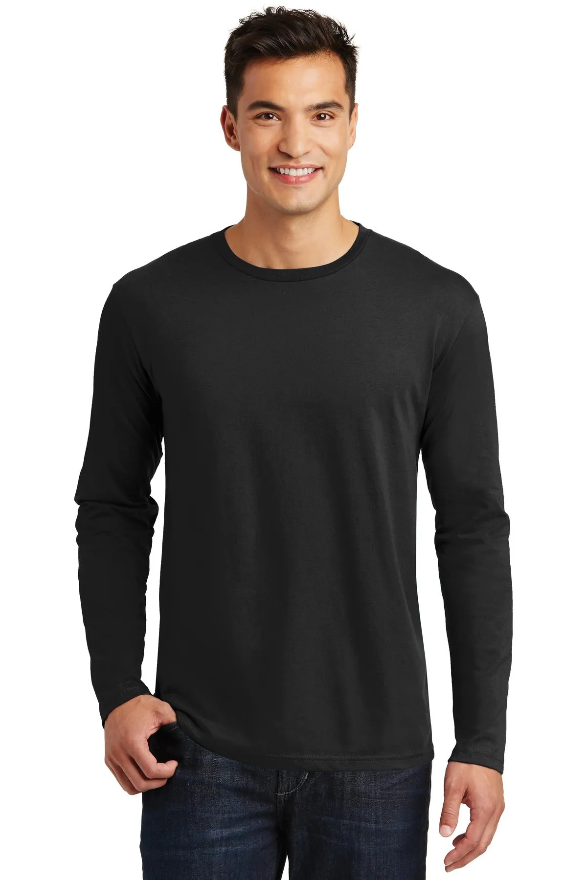 Custom Embroidered - District ® Perfect Weight® Long Sleeve Tee. DT105