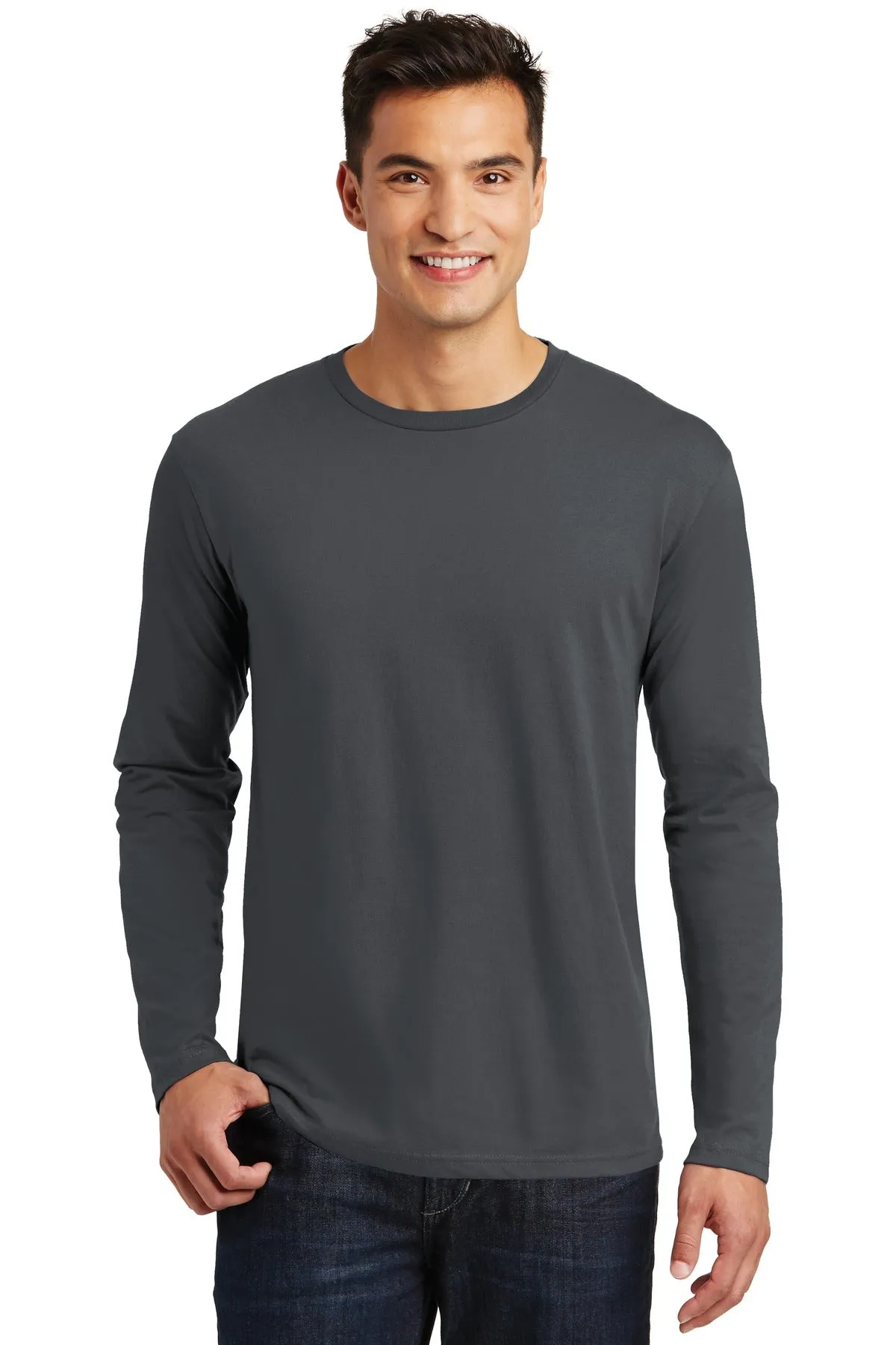 Custom Embroidered - District ® Perfect Weight® Long Sleeve Tee. DT105