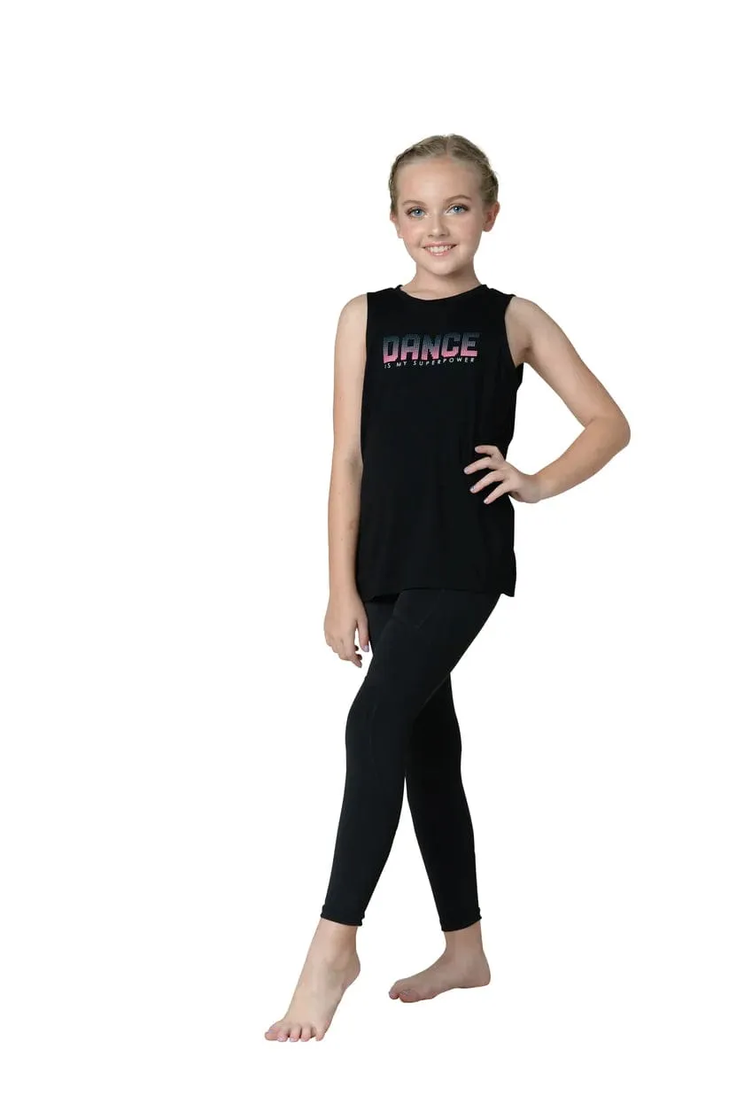 Danz N Motion 22301C Child Tie Back Tank Top Dance Is My Superpower