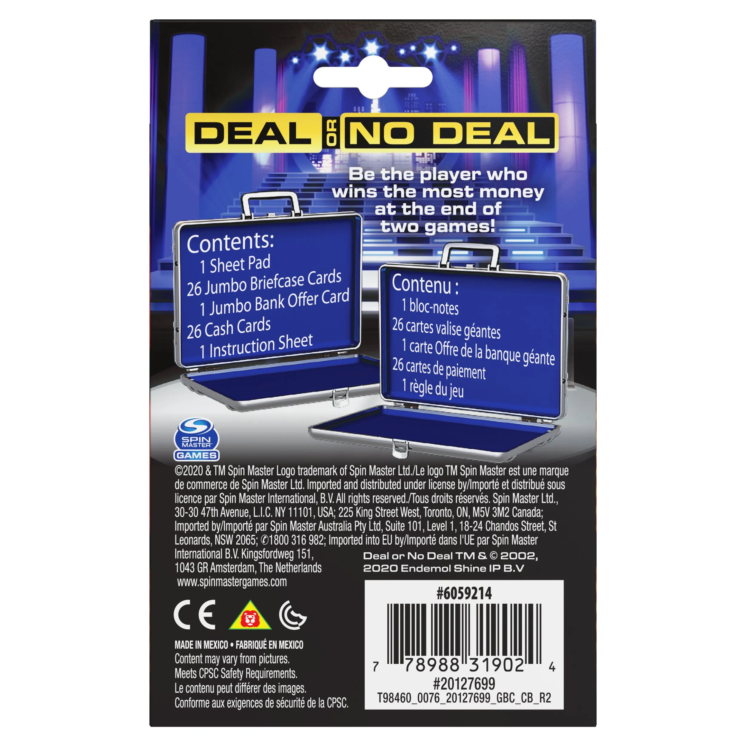 Deal or No Deal Game Show, Jumbo Card Game, For Families and Kids Ages 8 and up