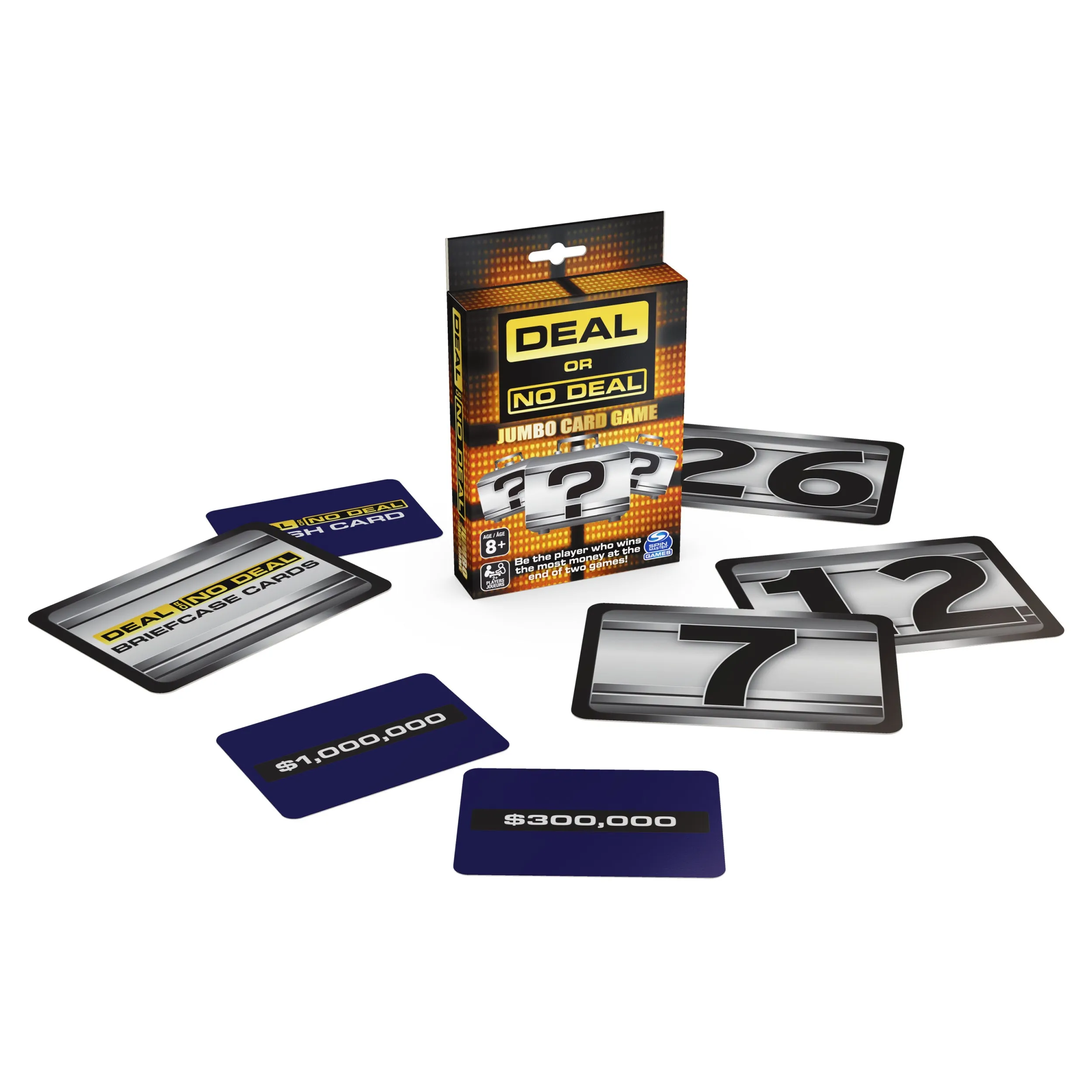 Deal or No Deal Game Show, Jumbo Card Game, For Families and Kids Ages 8 and up