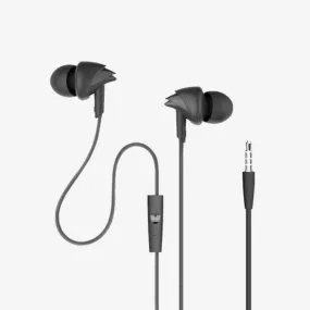 Earphones boAt Bassheads 110, Ear Wired Earphones with Mic (Colour Black)