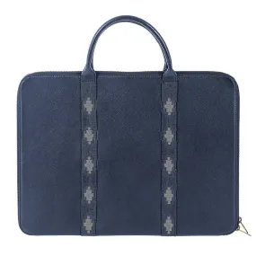 Empresario Briefcase - Navy Leather by Pampeano