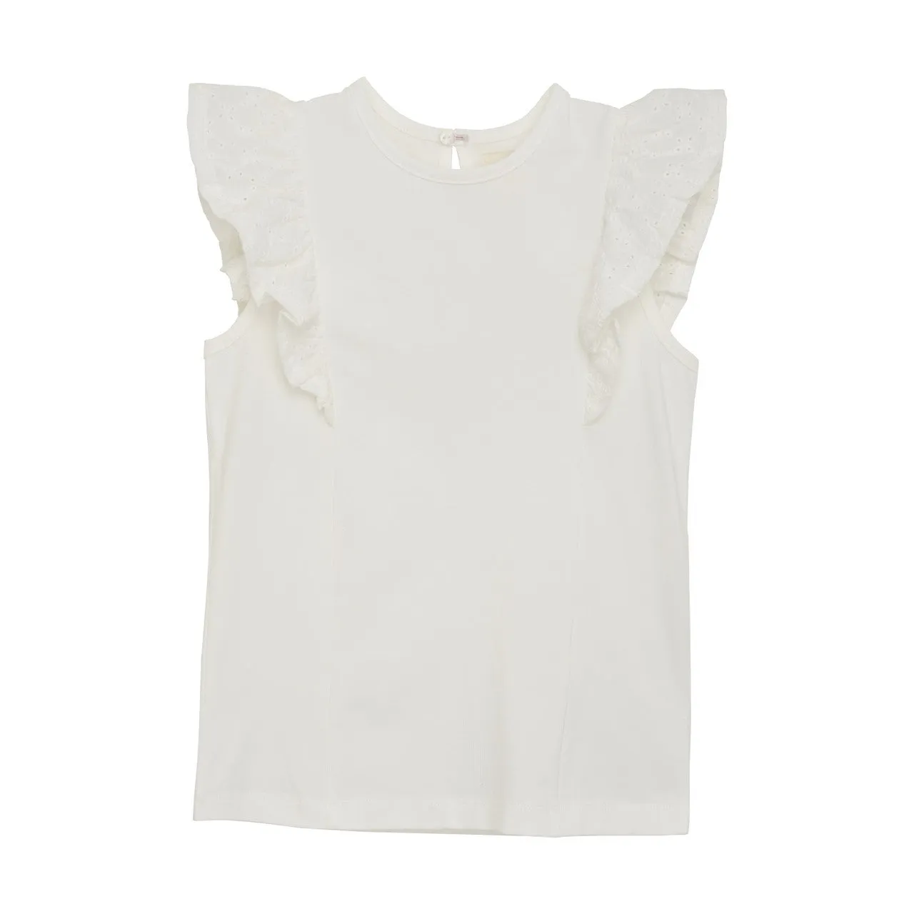 Eyelet Sleeve Top - Cloud