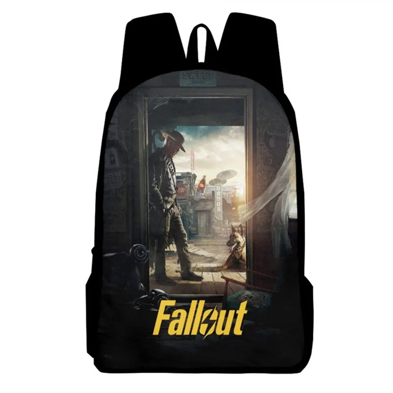 Fallout Backpack Vault Boy School Bag Teenage Hiking BookBag Halloween 3D Printed Backpack