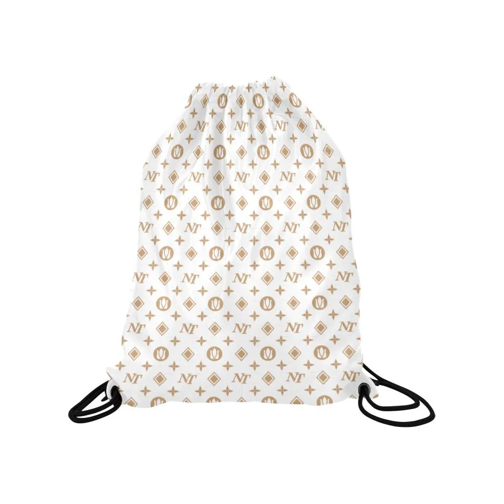 Fancy NT White Medium Drawstring Bag Model 1604 (Twin Sides) 13.8"(W) * 18.1"(H)