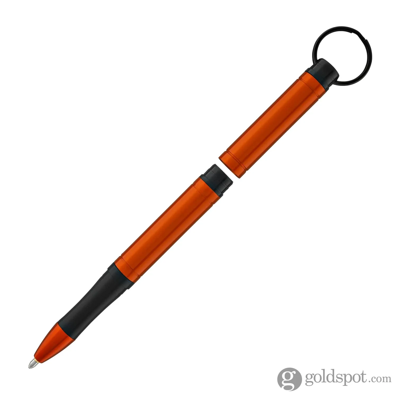 Fisher Space Pen Backpacker Ballpoint Pen in Orange Anodized Aluminum with Key Chain