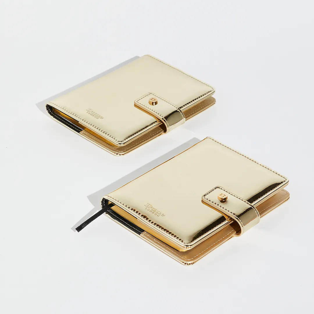 Free Mini Notebook Metallic Gold