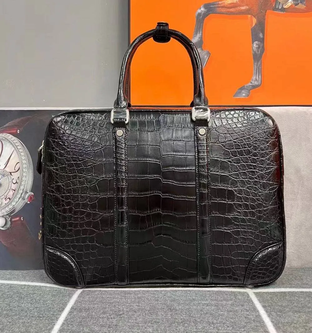 Genuine Crocodile Skin Leather Classic Briefcase 3150