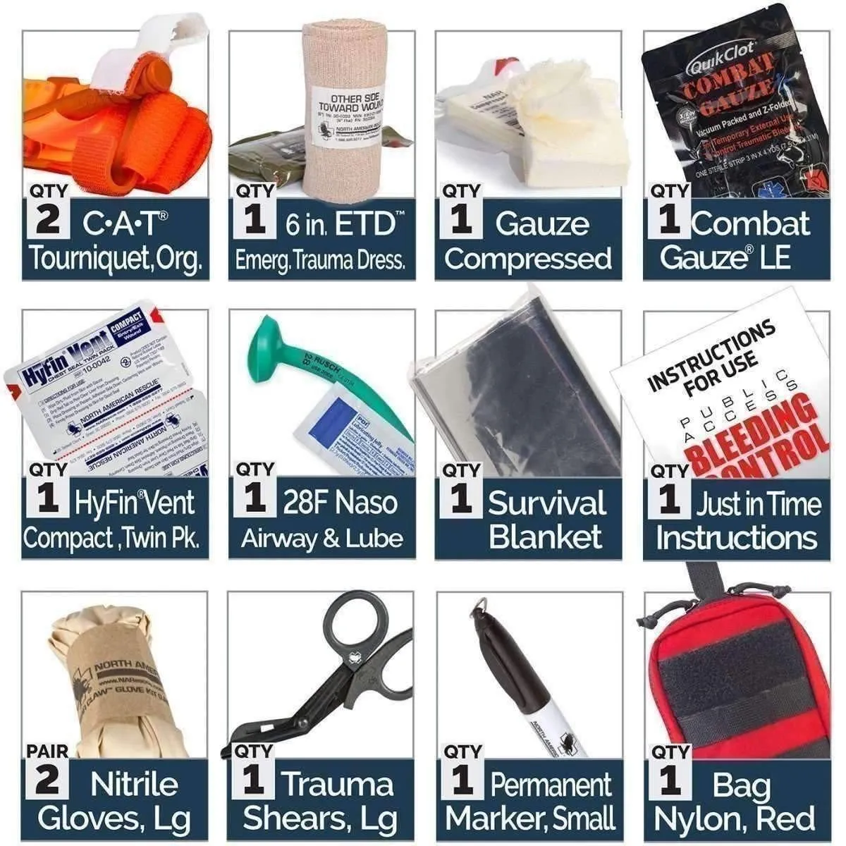 GO2FAS Gunshot Wound First Aid Kit by MED-TAC International