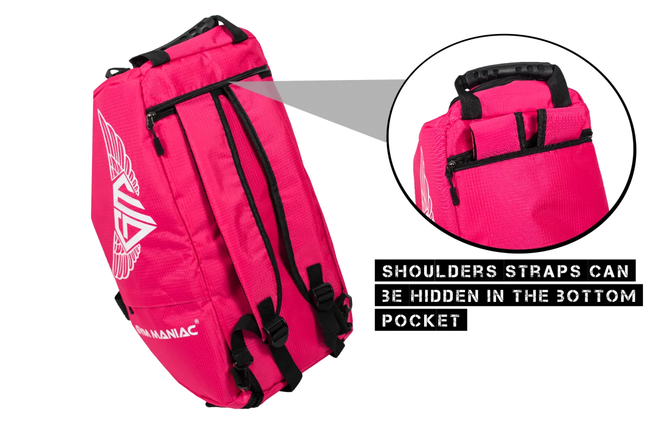 Gym Maniac Gm 3-Way Gym Bag - Pink