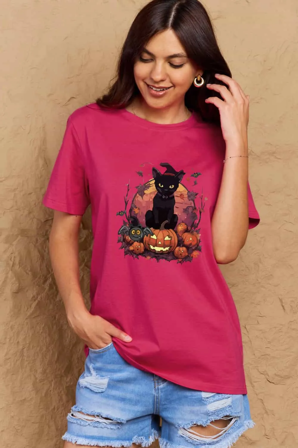 Halloween Theme Graphic T-Shirt