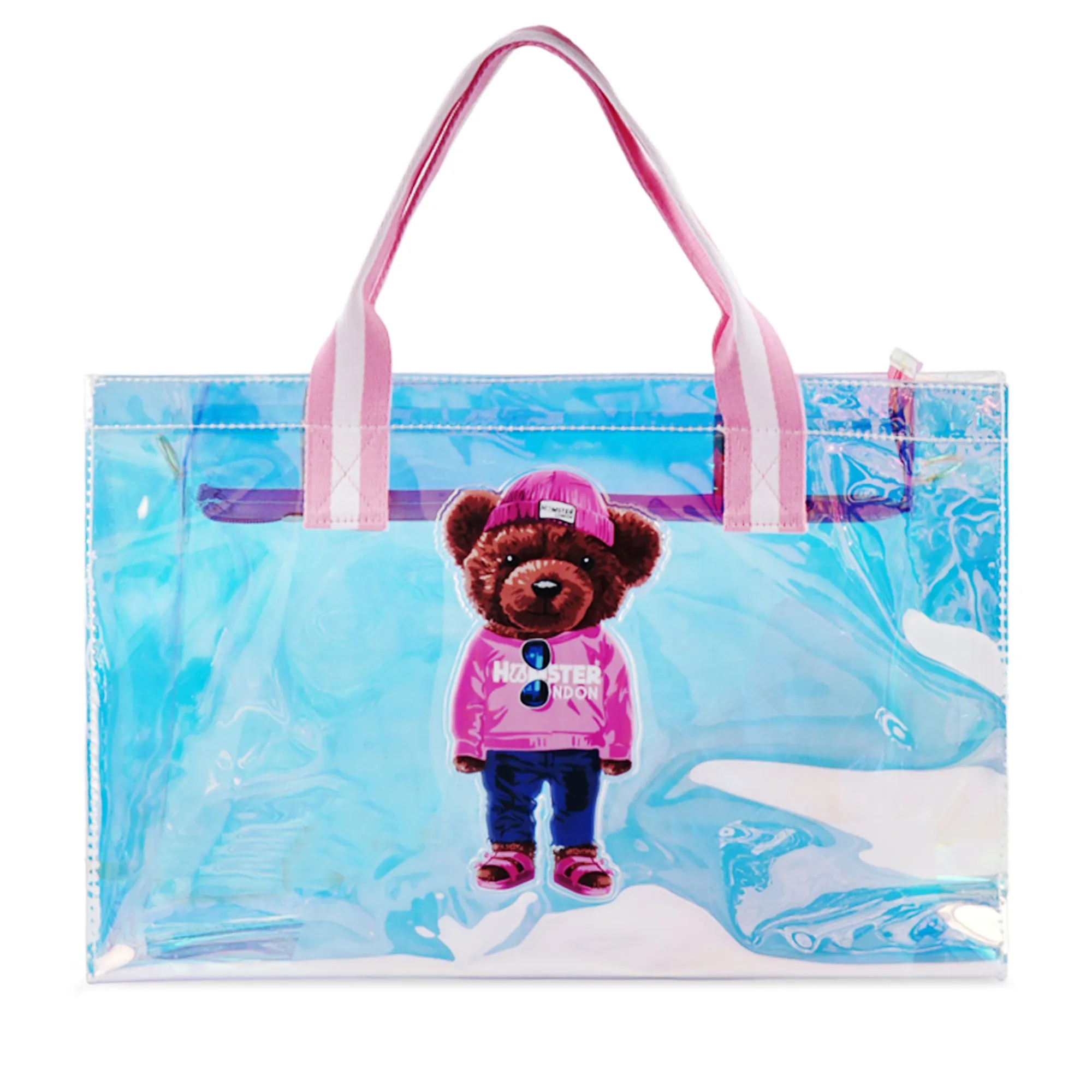 Hamster London Gift Hamper Ted H Tote Pink With Bottle