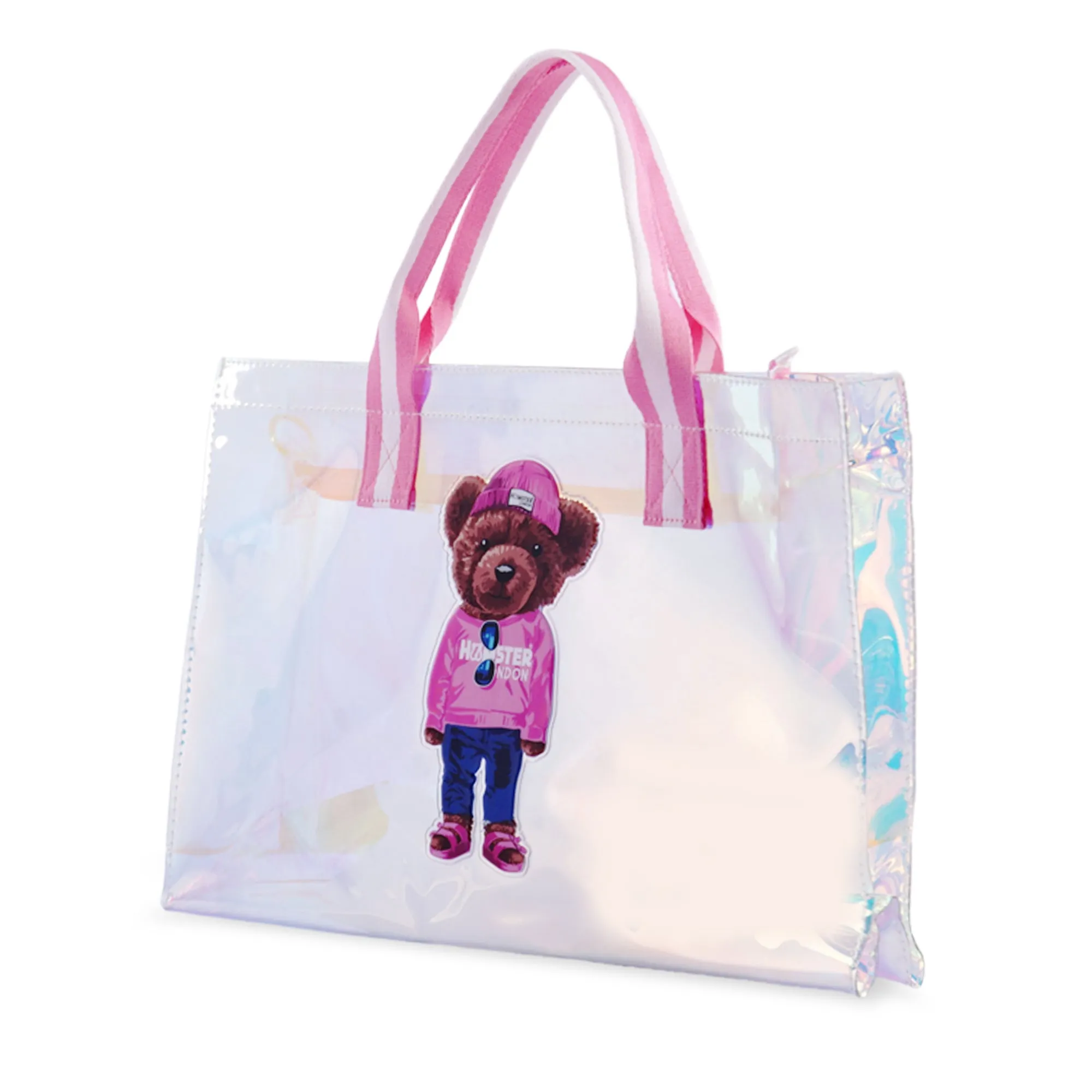 Hamster London Gift Hamper Ted H Tote Pink With Bottle