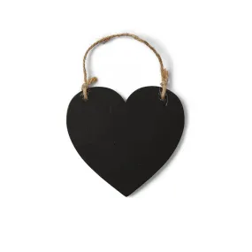 Hanging Heart Shaped Chalkboard Tag