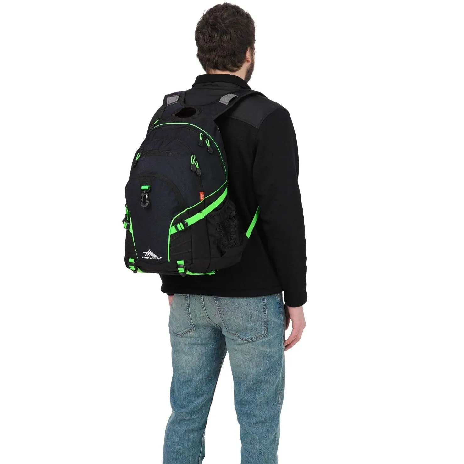 High Sierra Loop Backpack | 19 x 13.5 x 8.5-Inch | Midnight Blue/Black/Lime