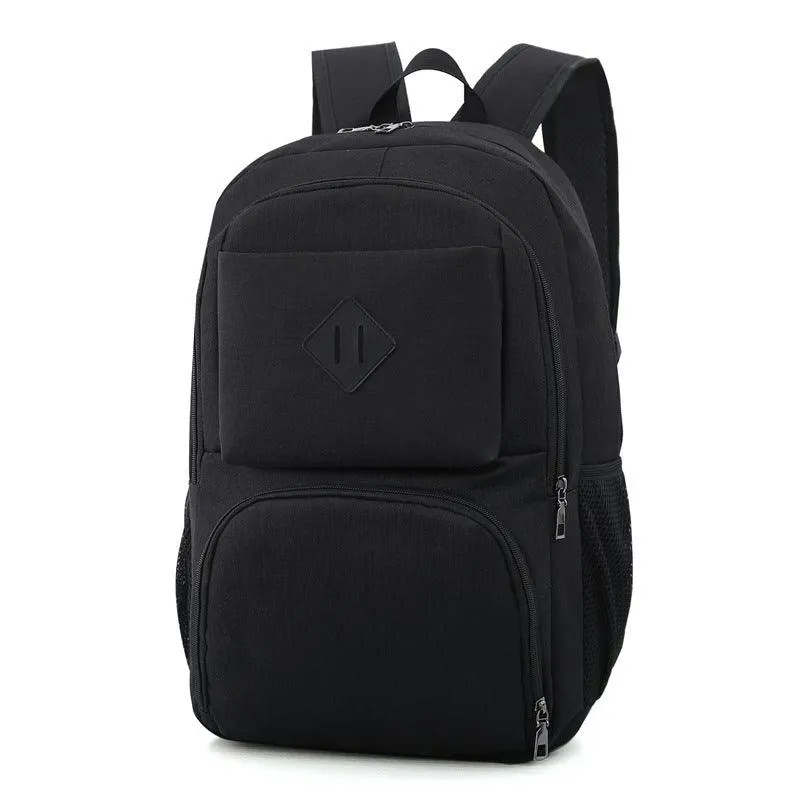 Hiking Canvas Large Capacity Backpack- Black