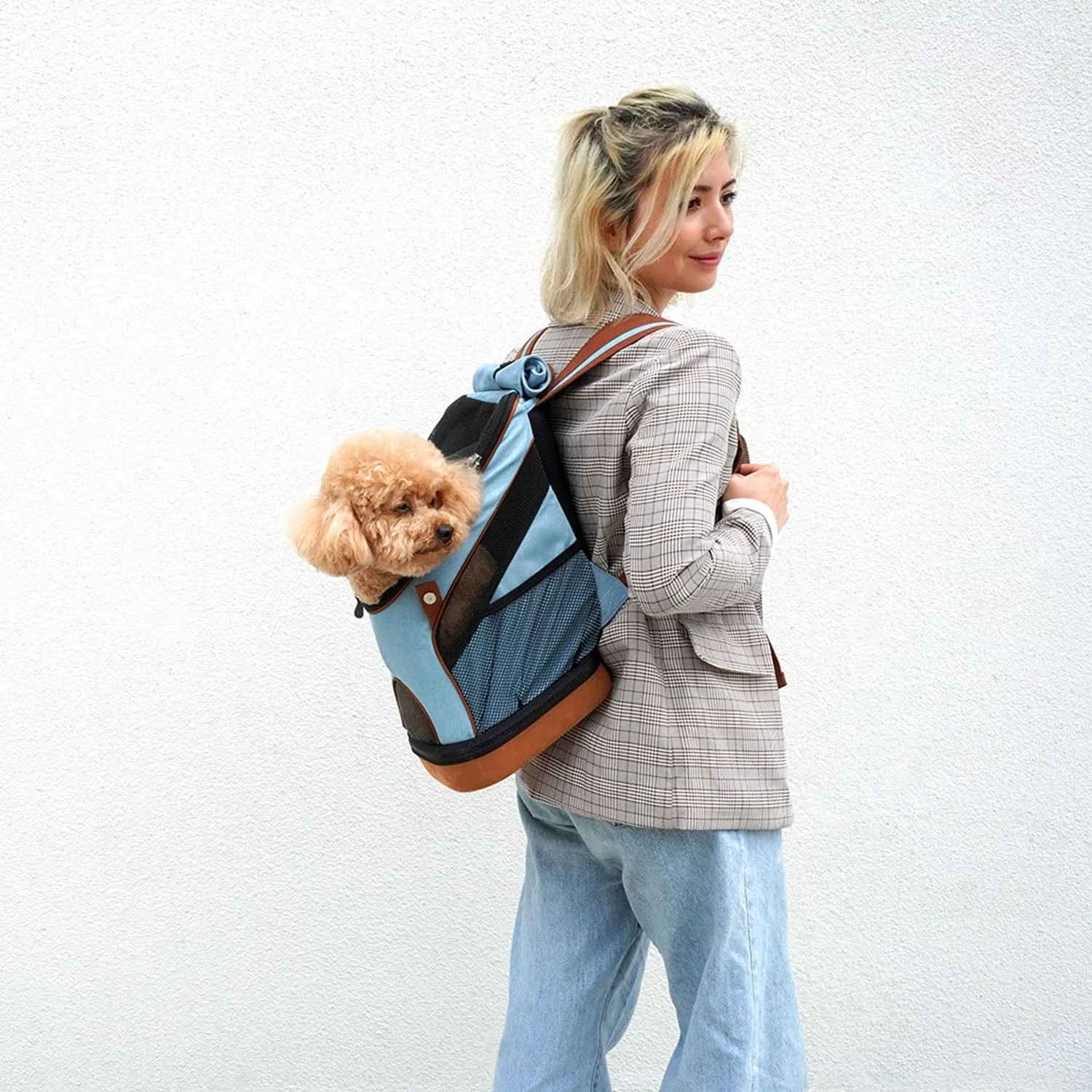 Ibiyaya Denim Fun Lightweight Pet Backpack