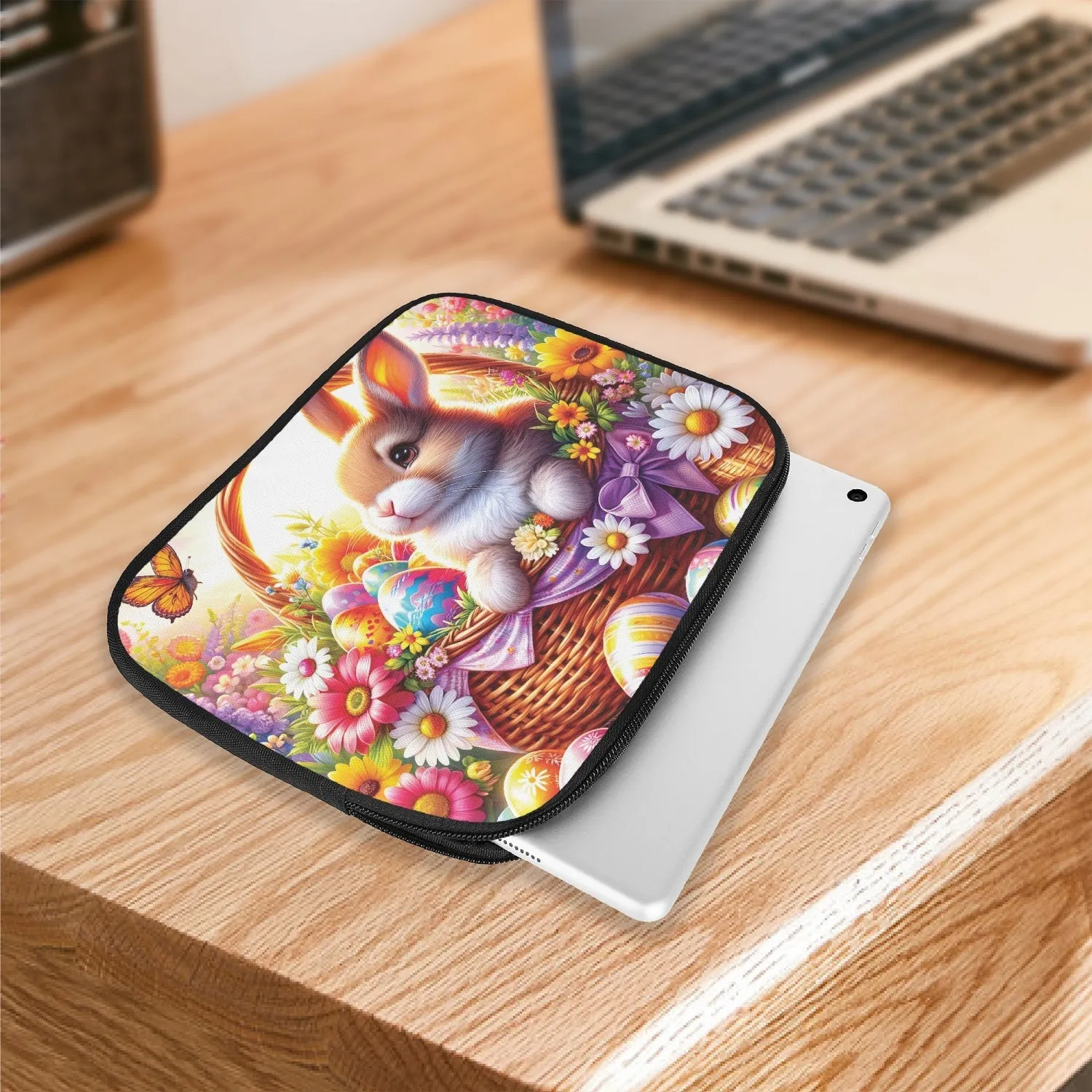 iPad Sleeve - Easter, Rabbit in Basket, awd-617