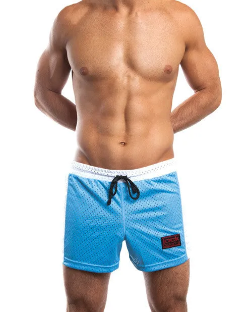 Jack Adams Air Mesh Gym Short Sky Blue-white Lg