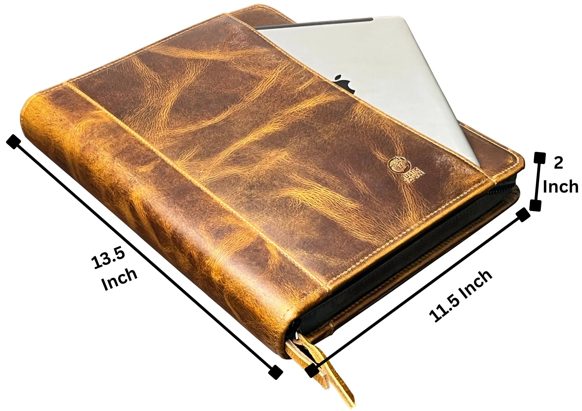 Kingsman Business Leather Padfolio (Antique Brown)