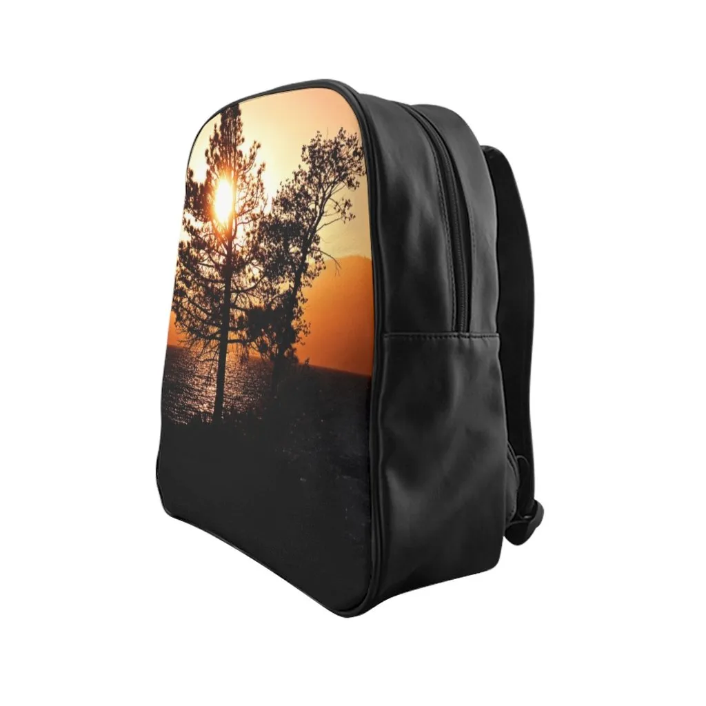 Lake Tahoe Mountain Sunset Utility Backpack