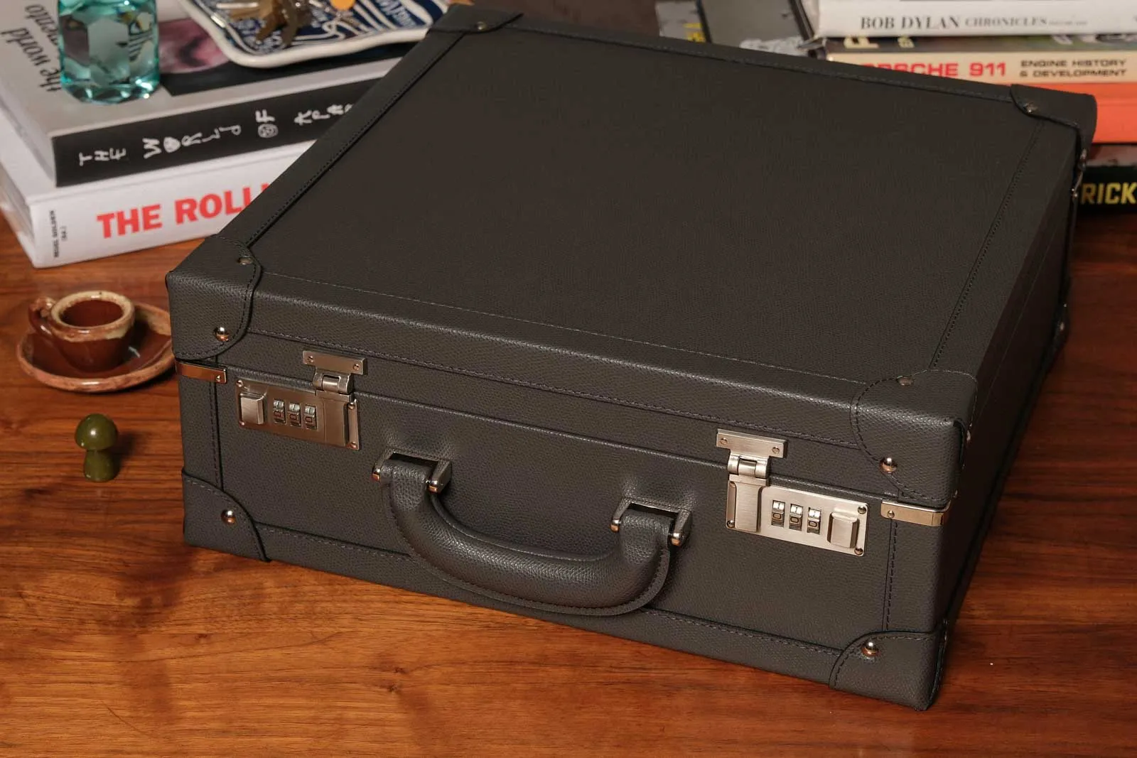 Large Collectors Briefcase - Asphalt Grey