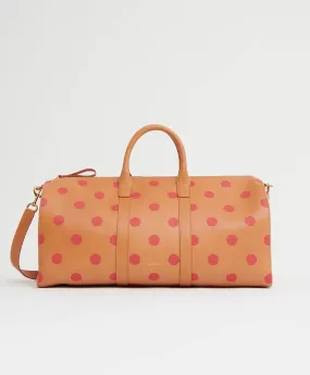 Large Duffle - Cammello / Red Polka Dot