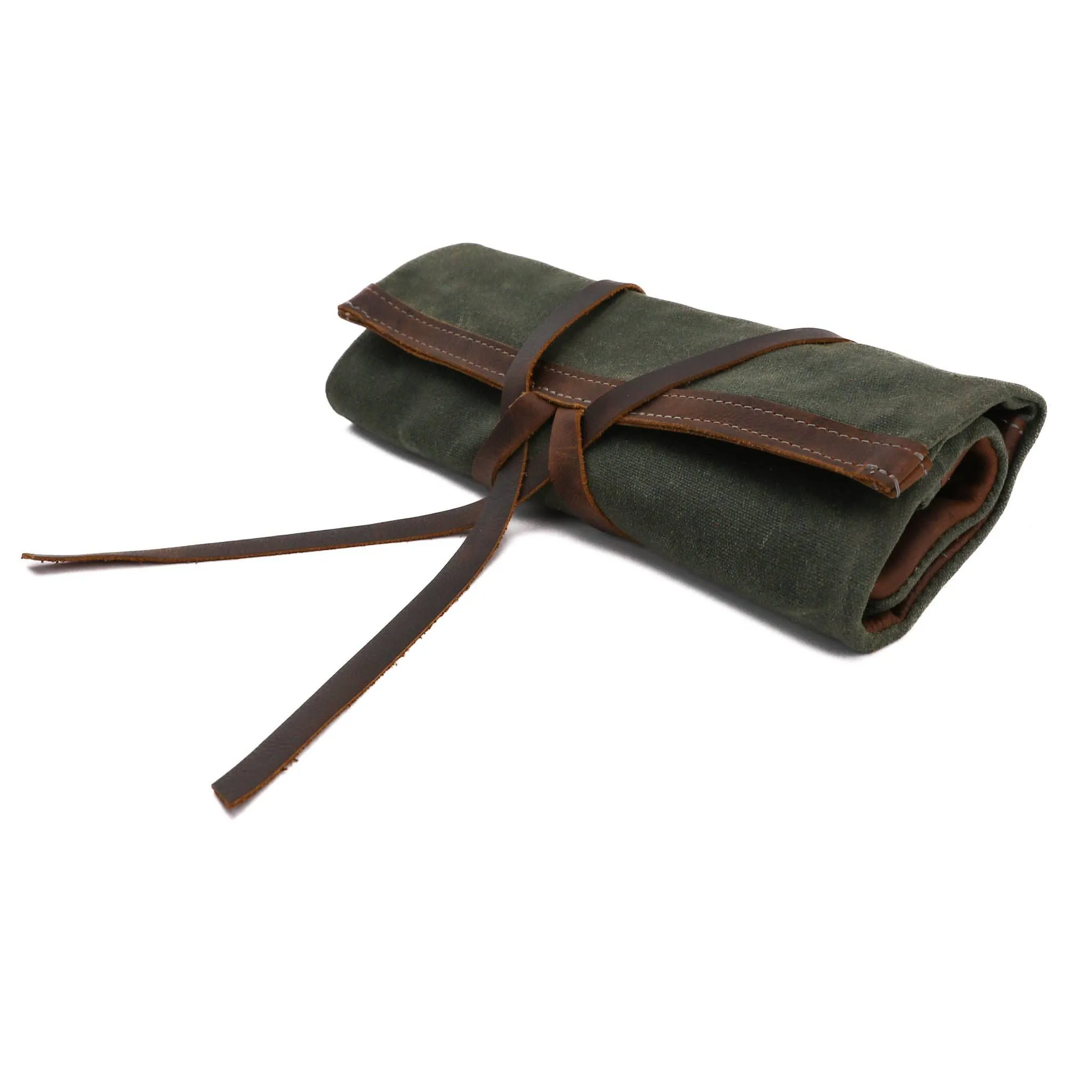 Leather and Canvas Tech Roll