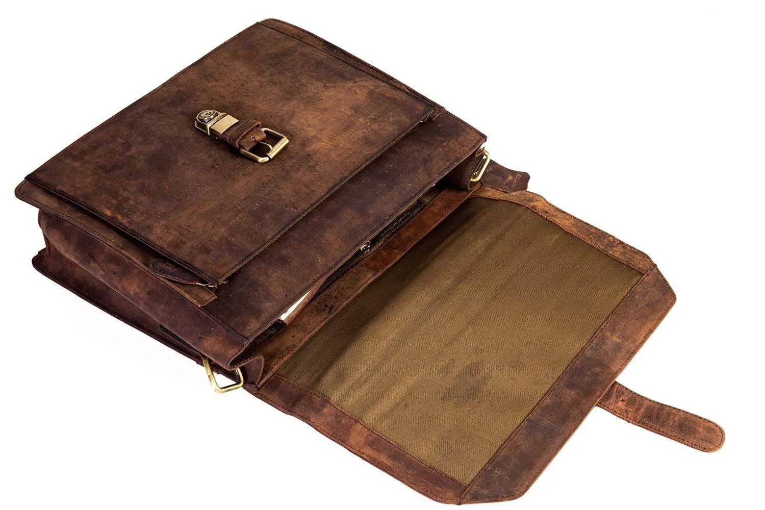 Leather Laptop Messenger Bag