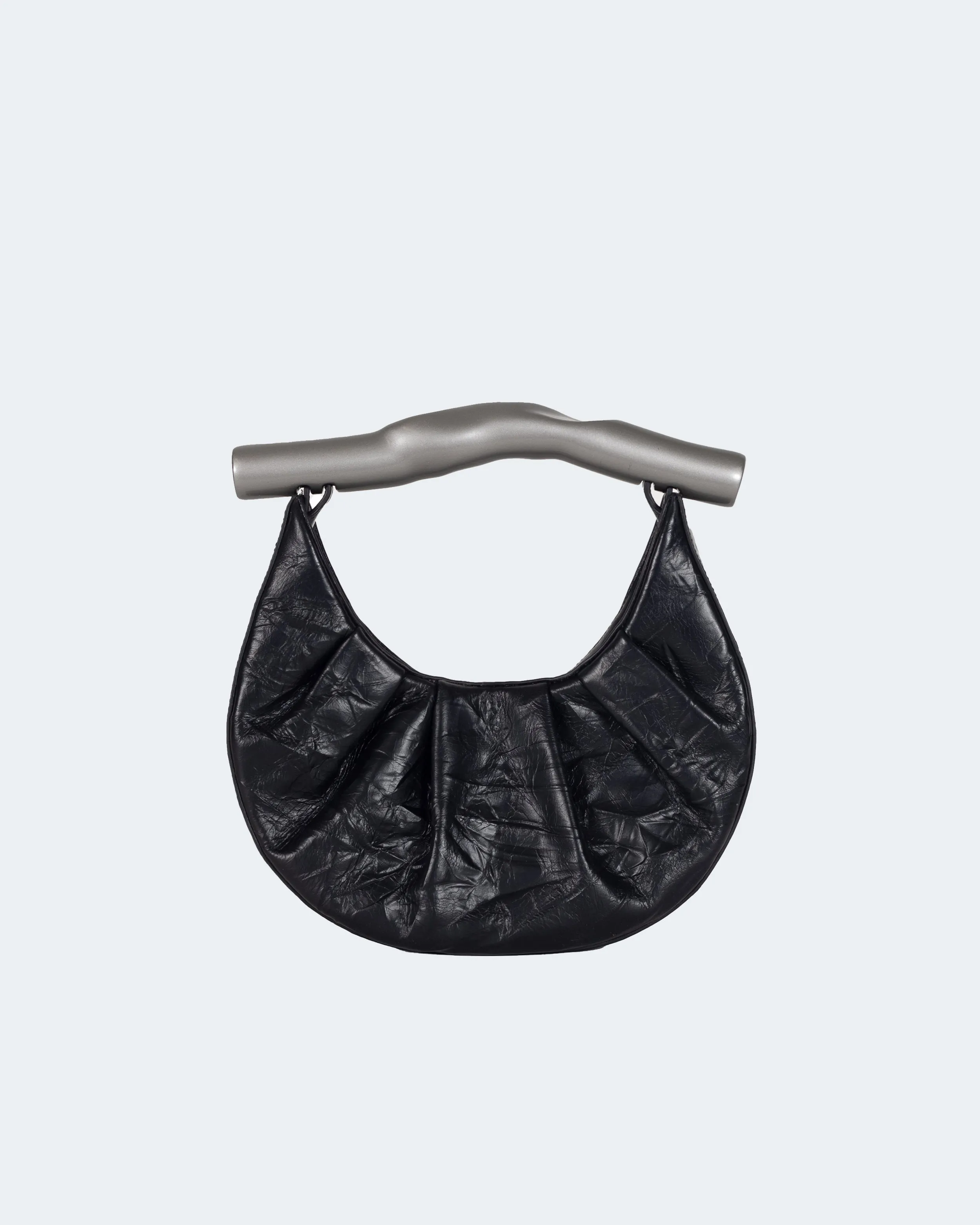 Leather Smashed Handle Hobo