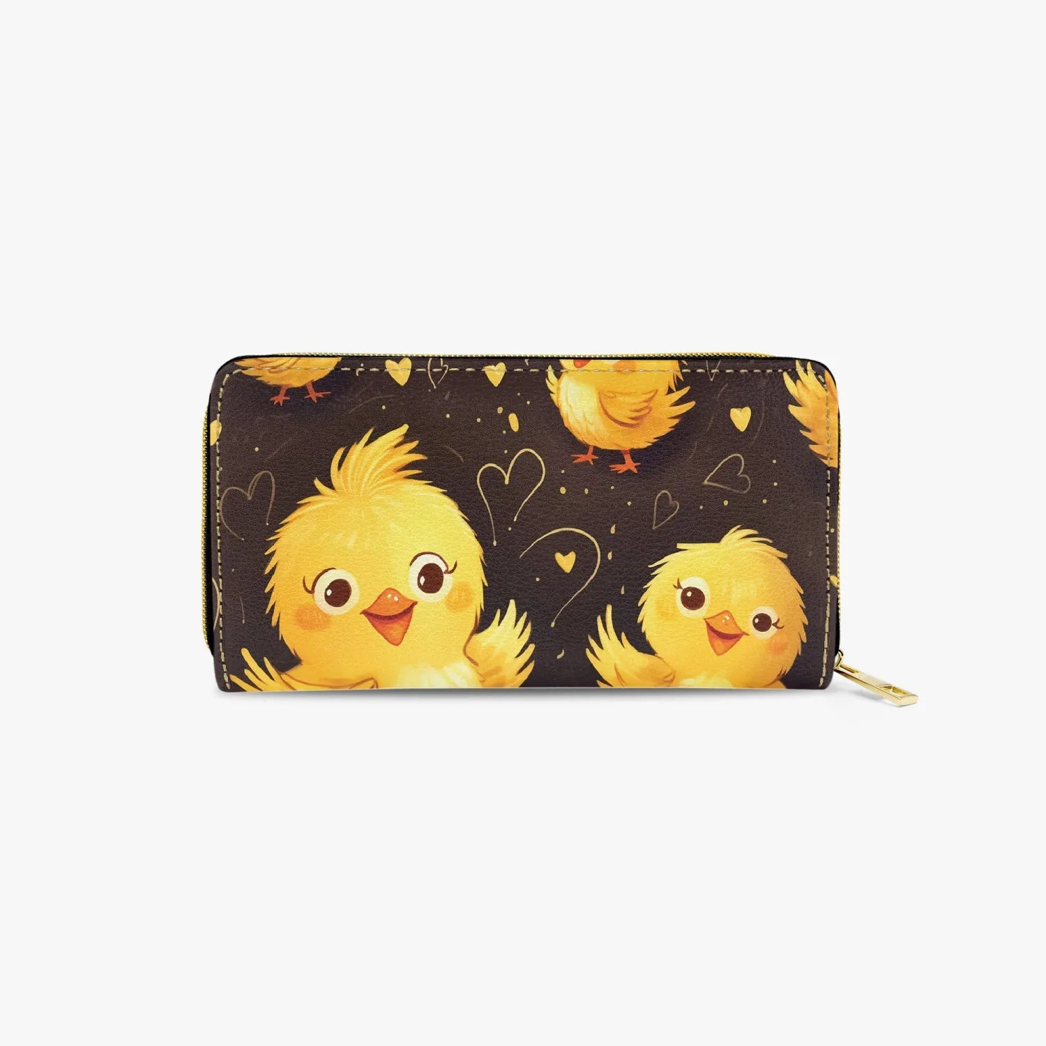 Long Type Zipper Purse - Chickens