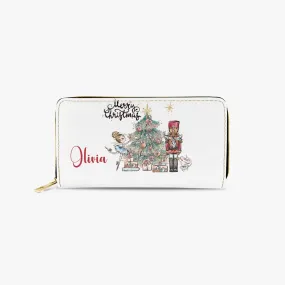 Long Type Zipper Purse, Christmas, Nutcracker and Sugar Plum Fairy, Personalised