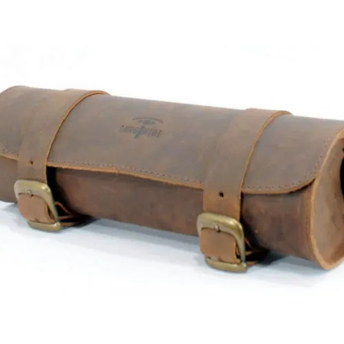 Longride Leather Tool Roll Bag Brown - 6.5 Liters