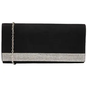 Lotus Amy ULG061 Black Diamante Clutch Bag