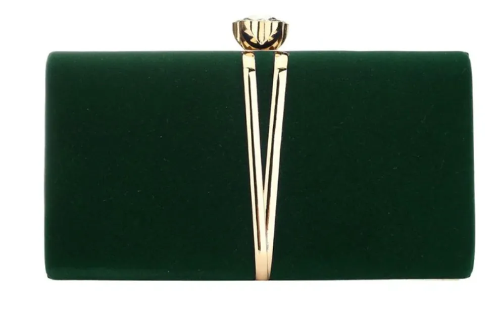 Luxurious Black Evening Clutch Bag Comes in 4 Elegant Colors