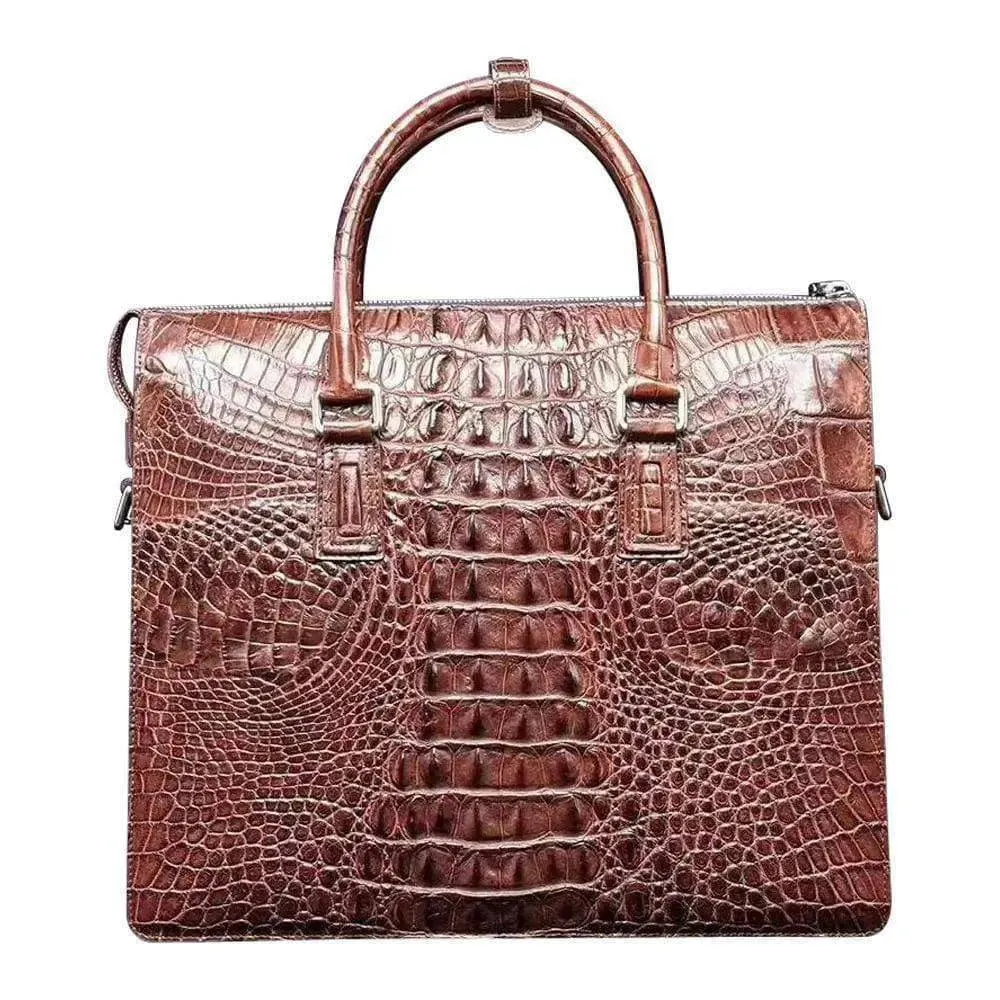 Luxury Crocodile Bag, Luxury Crocodile Laptop Bag Briefcase for Men