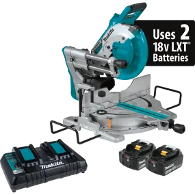 Makita 36V (18V X2) LXT® Brushless 10" Dual‑Bevel Sliding Compound Miter Saw with Laser Kit (5.0Ah) (XSL06PT)