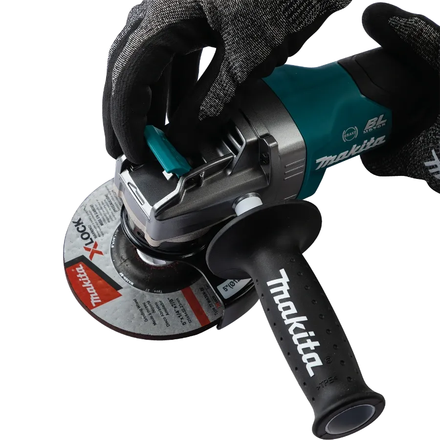 Makita GAG13M1 40V max XGT® Brushless Cordless 4‑1/2" / 5" X‑LOCK Paddle Switch Angle Grinder Kit, with Electric Brake (4.0Ah)