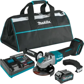 Makita GAG13M1 40V max XGT® Brushless Cordless 4‑1/2" / 5" X‑LOCK Paddle Switch Angle Grinder Kit, with Electric Brake (4.0Ah)