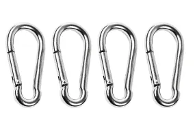 Marine City 316 Stainless-Steel 2-3/4” Carabiners/Clip Snap Hook for Climbing, Fishing, Hiking (4pcs)