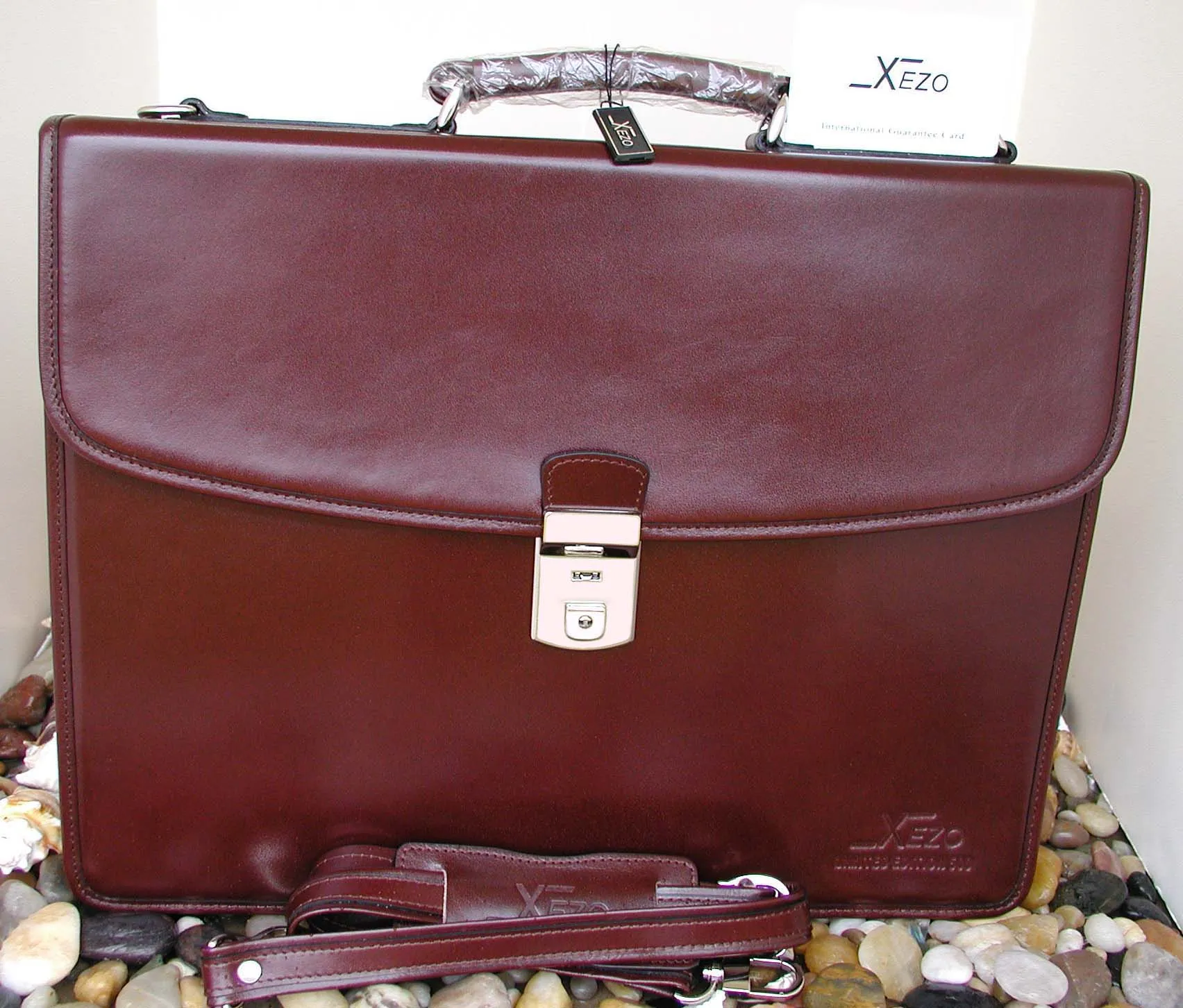 Maroon Leather Briefcase