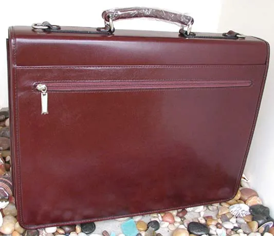 Maroon Leather Briefcase