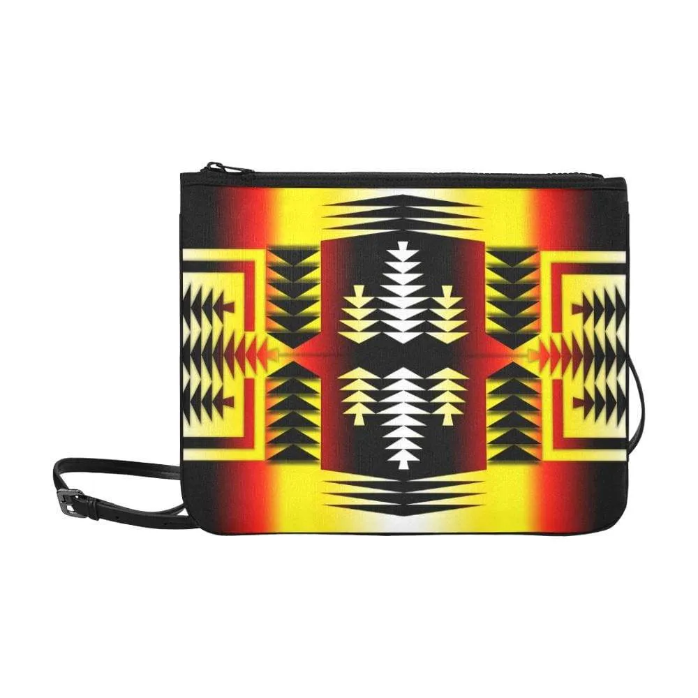 Medicine Wheel Strips Basketball Slim Clutch Bag