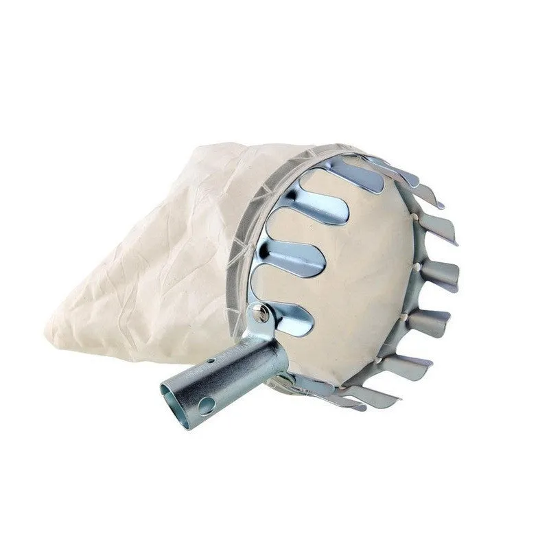 Metal Fruit Picker Head With Bag Garden Tools